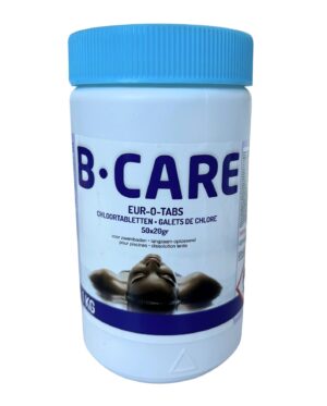 B CARE - 1 kg - Chlore lent galets (50x20g)